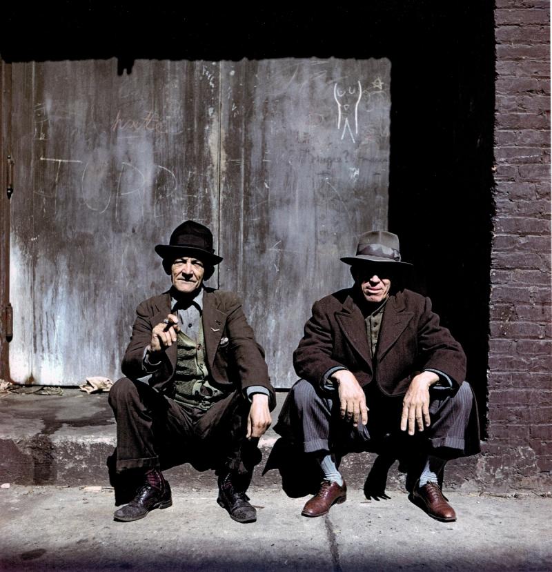 Two Men on steps, East Harlem, New York, 1947<br/>Please contact Gallery for price