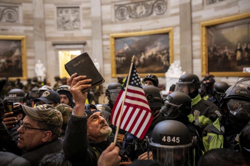 Man with Bible, The Capitol Rotunda, January 6, 2021<br/>Please contact Gallery for price