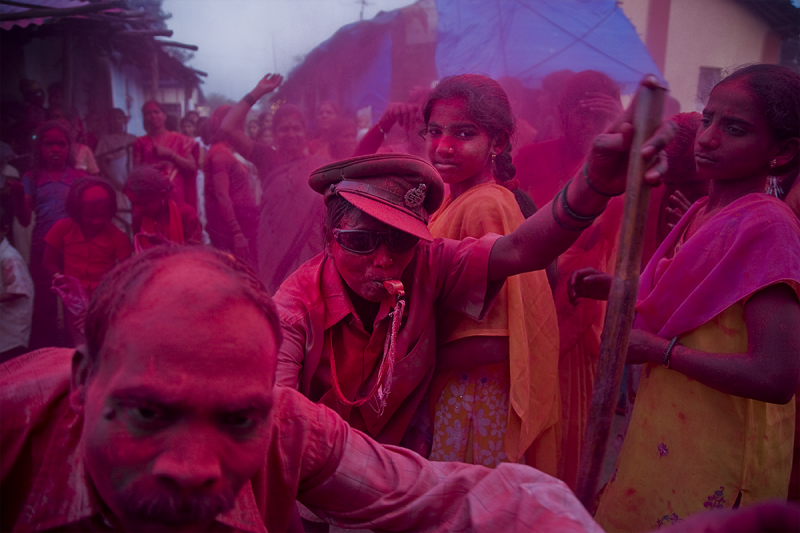 Villagers in Vadhav celebrate the Ganpati Festival to the Lord Ganesh. India, 2007 Archival Pigment Print