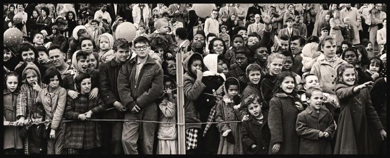 The crowd in downtown Wilmington, Delaware waiting for Santa to arrive in a helicopter, 1959<br/>Please contact Gallery for price