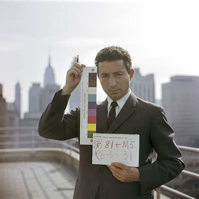 Tony Vaccaro with test strip, New York, 1968<br/>Please contact Gallery for price