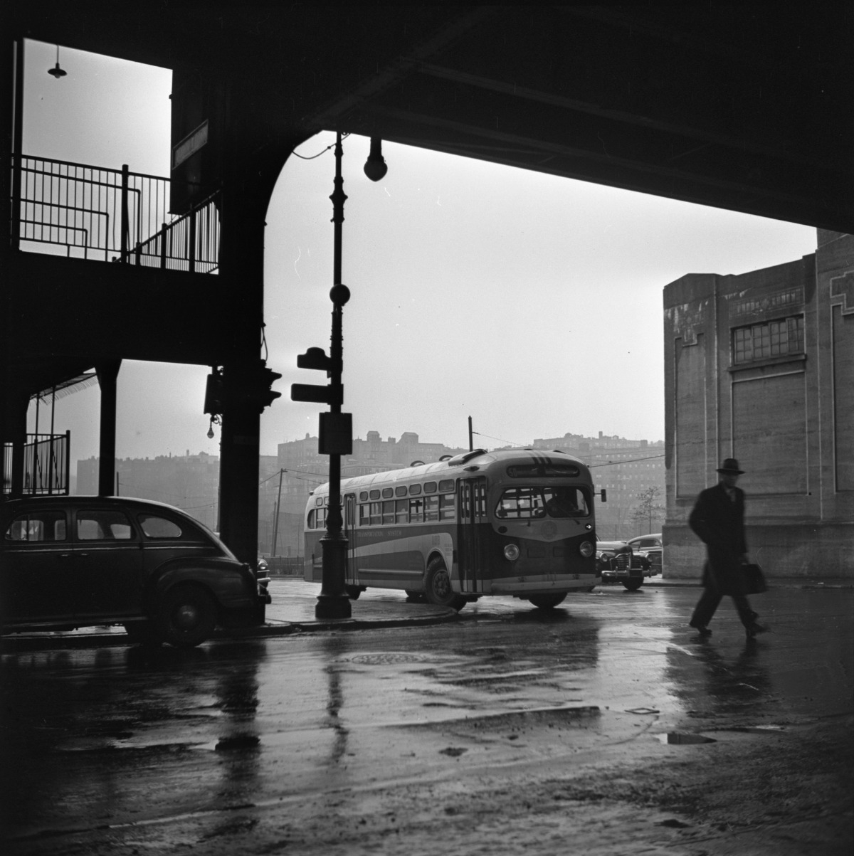 3rd Avenue EL at East 20th Street, New York City, c. 1946-1950