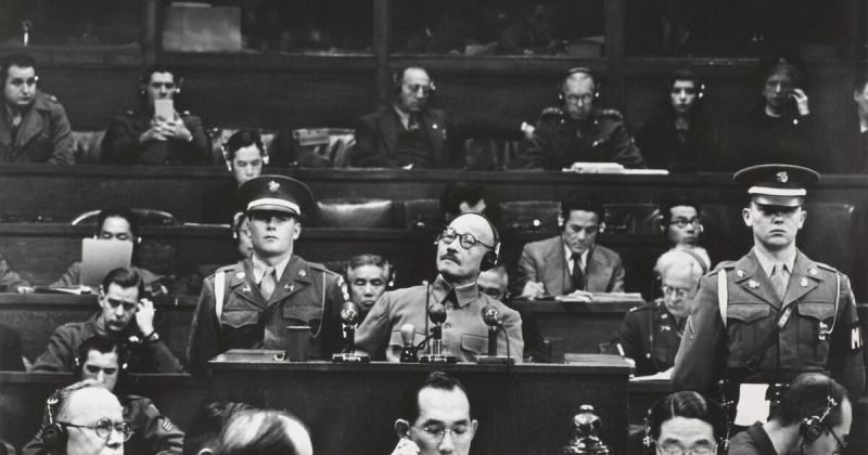Carl Mydans General Tojo Listens to Testimony during His Trial for War Crimes. Tokyo, 1948 Please contact Gallery for price