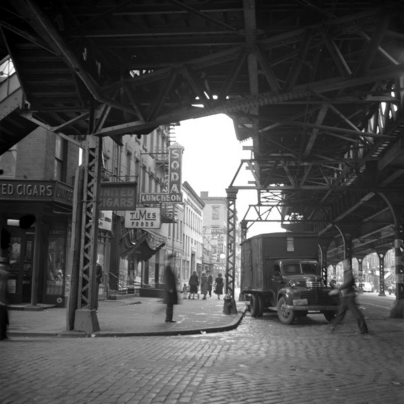 Under the EL, New York City, c. 1946-1950