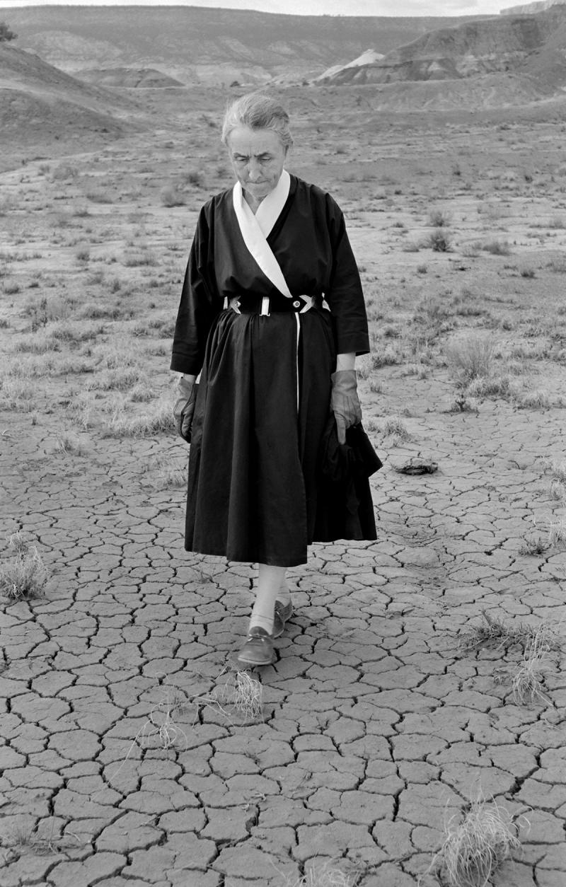 Tony Vaccaro Georgia O'Keeffe thinking during her walk, New Mexico, 1960<br/>Please contact Gallery for price