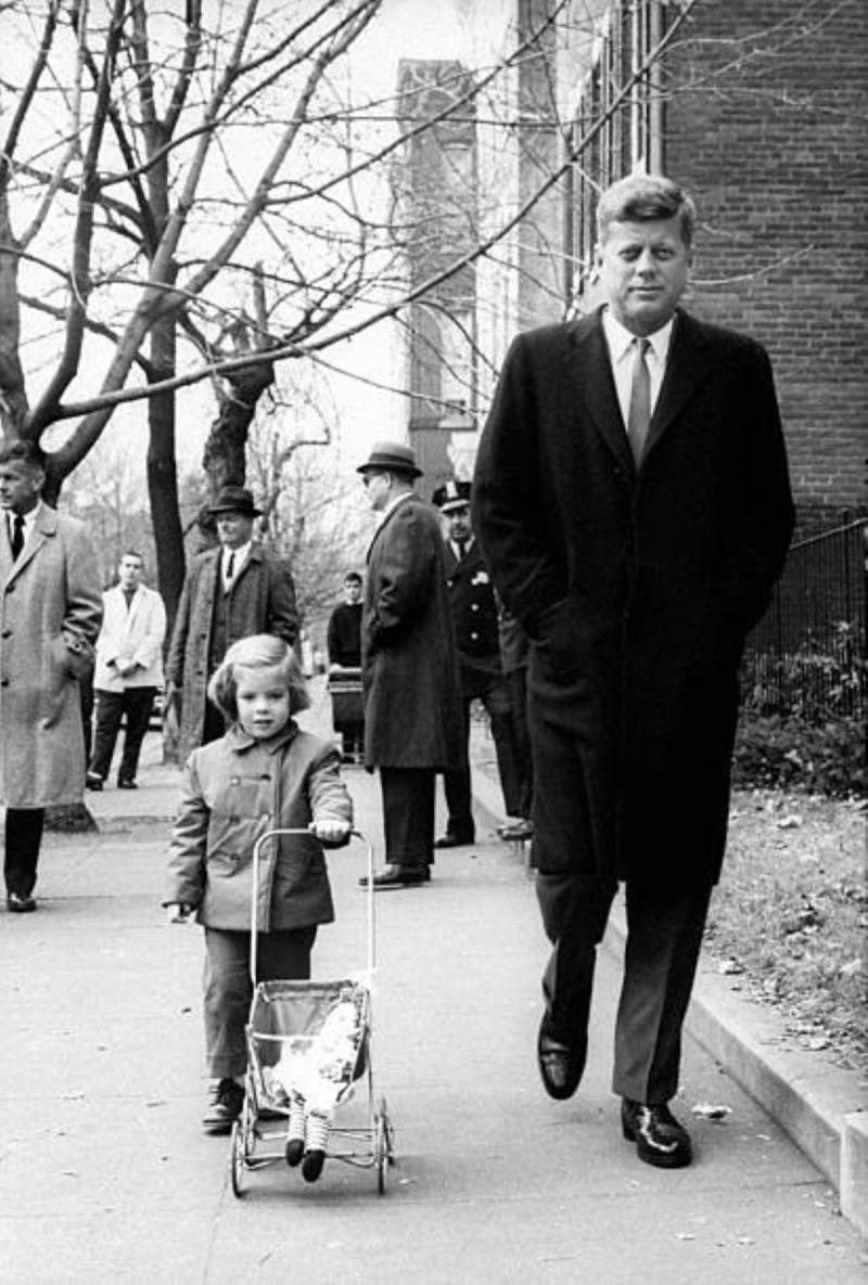 Caroline , walking with Pres.-elect John F. Kennedy, 1960<br/>Please contact Gallery for price