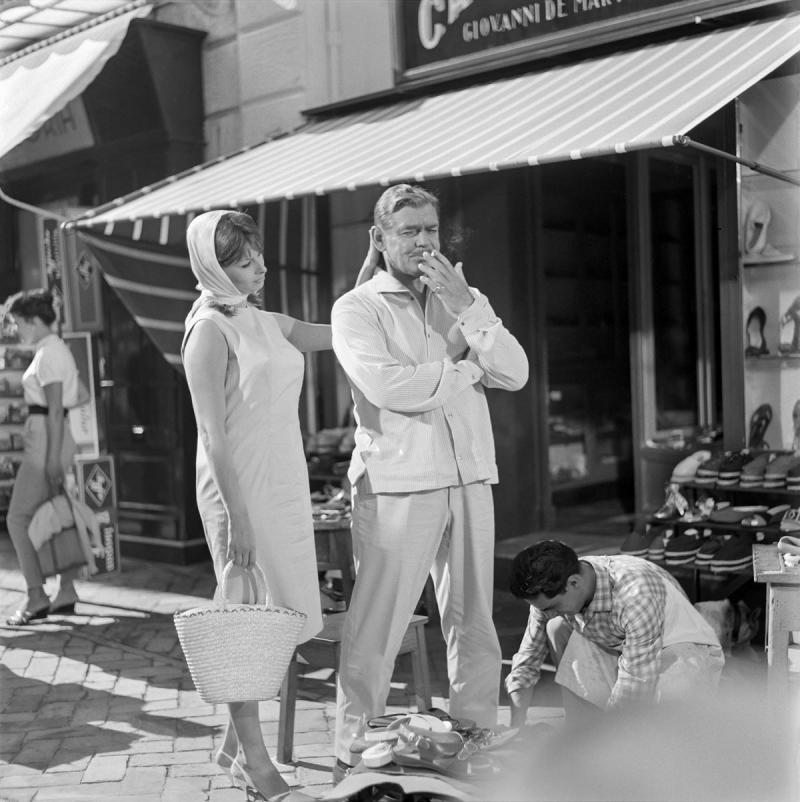 Tony Vaccaro Sophia Loren and Clark Gable on the set of It Started in Naples, 1959 Please contact Gallery for price