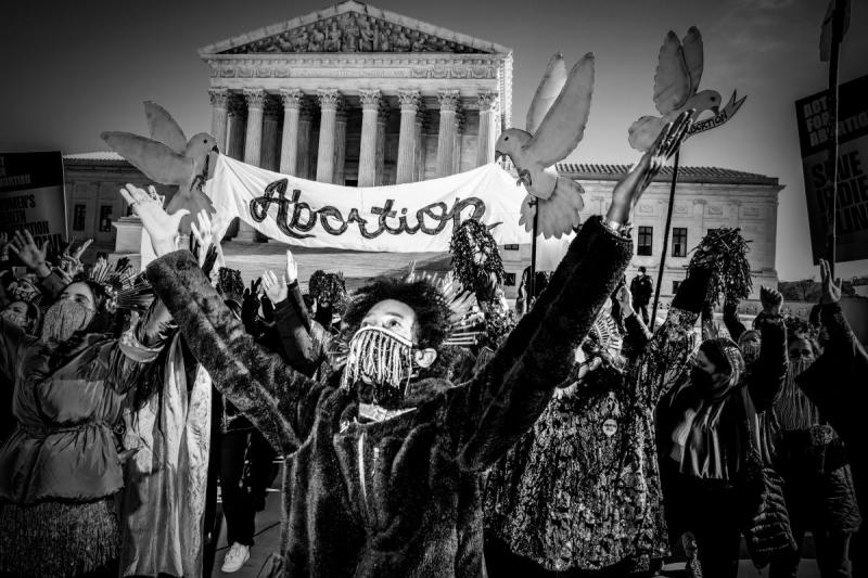 Photo: Protest at the Supreme Court during argument to reverse Roe v. Wade Archival Pigment Print #2831
