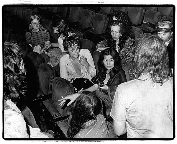 John Lennon and Yoko Ono after surprise perfomance with Frank Zappa and Mothers of Invention, Fillmore East, NY, June 5, 1971