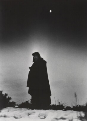 A Turkish Sentry of the United Nations Forces Stands Watching the Frozen Dawn. Korea, 1951