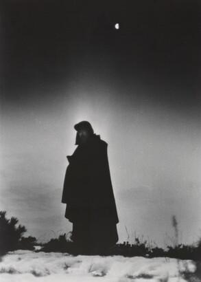 Photo: A Turkish Sentry of the United Nations Forces Stands Watching the Frozen Dawn. Korea, 1951 Gelatin Silver print #2896