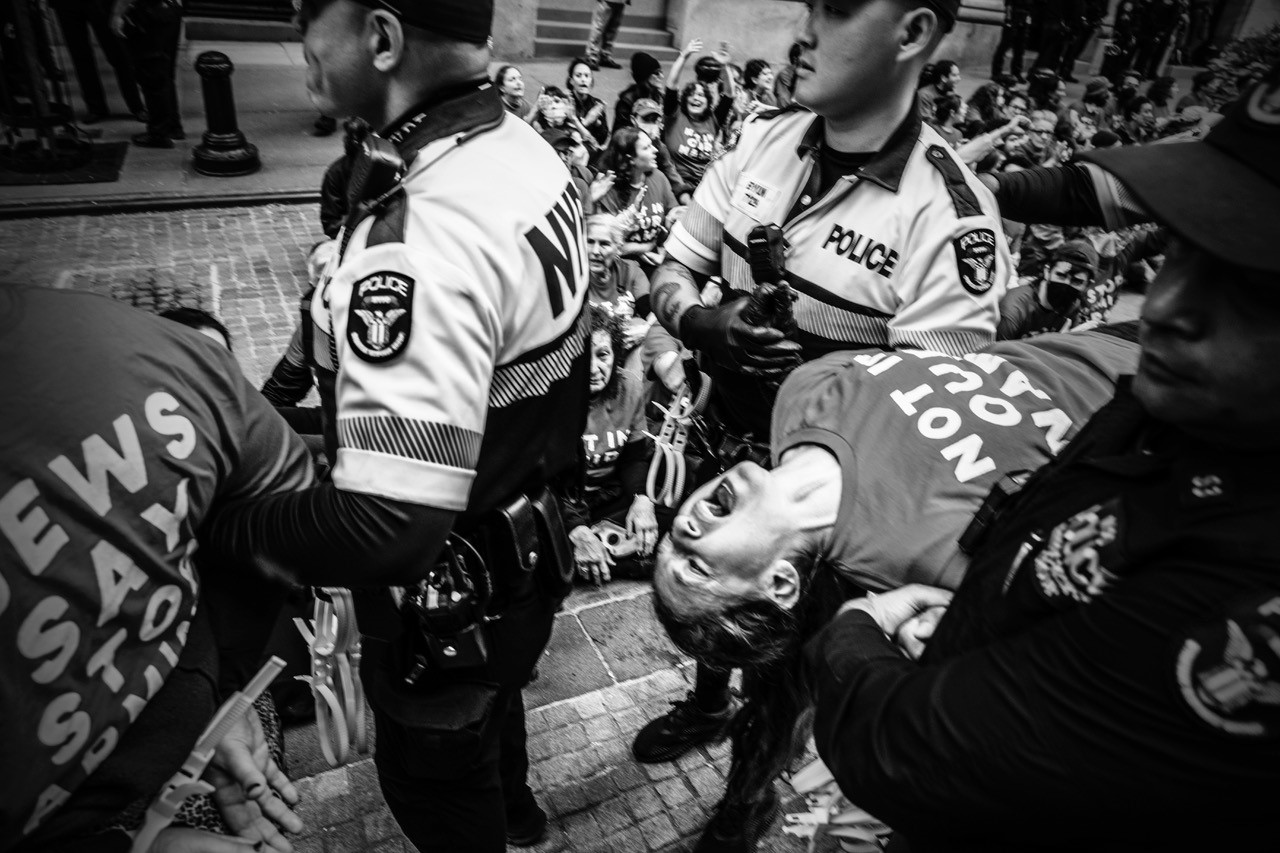  Jewish Voices For Peace Protest at The New York Stock Exchange, October, 2024