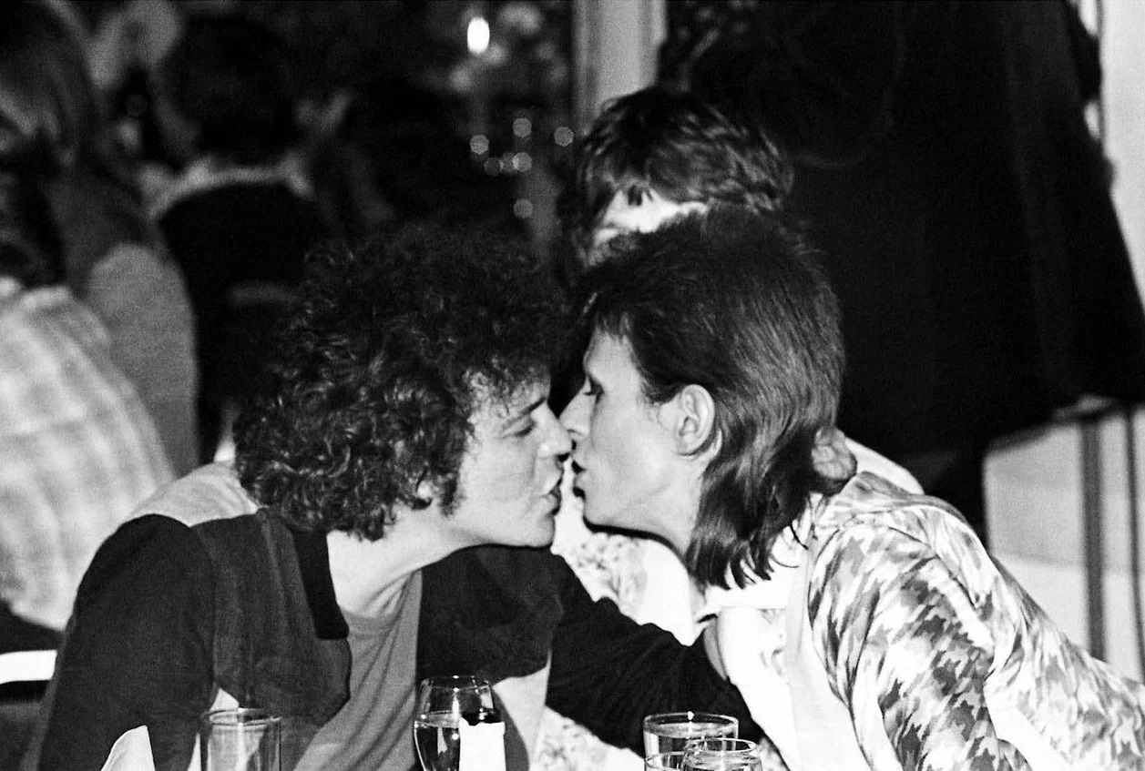 Mick Rock: The Kiss, Lou Reed and Divid Bowie, Cafe Royal, London, July, 1973