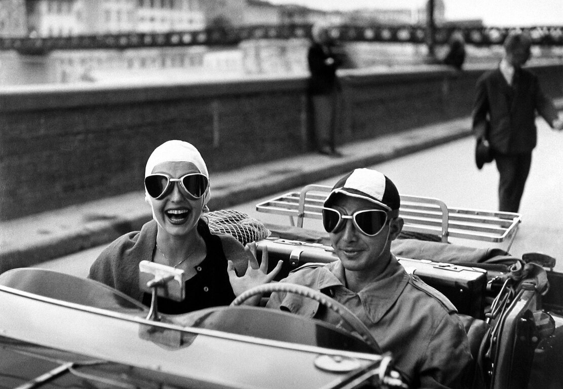 Couple in MG, Florence, Italy, 1951