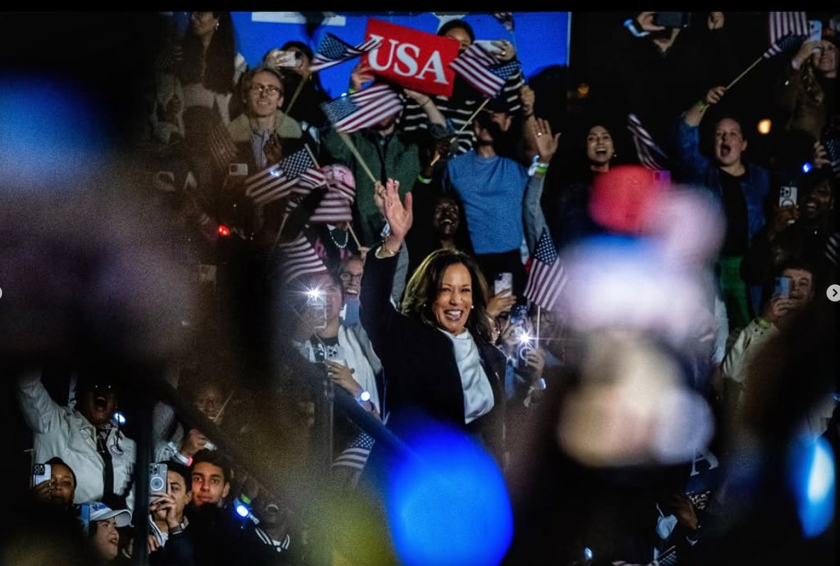 Vice-President Kamala Harris campaigns for US President, November, 2024