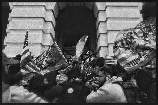 Pro Trump supporters break into the US Capitol to protest the certification of Vice-President  Joe Biden as the next United States President. Washington, DC January 6, 2021