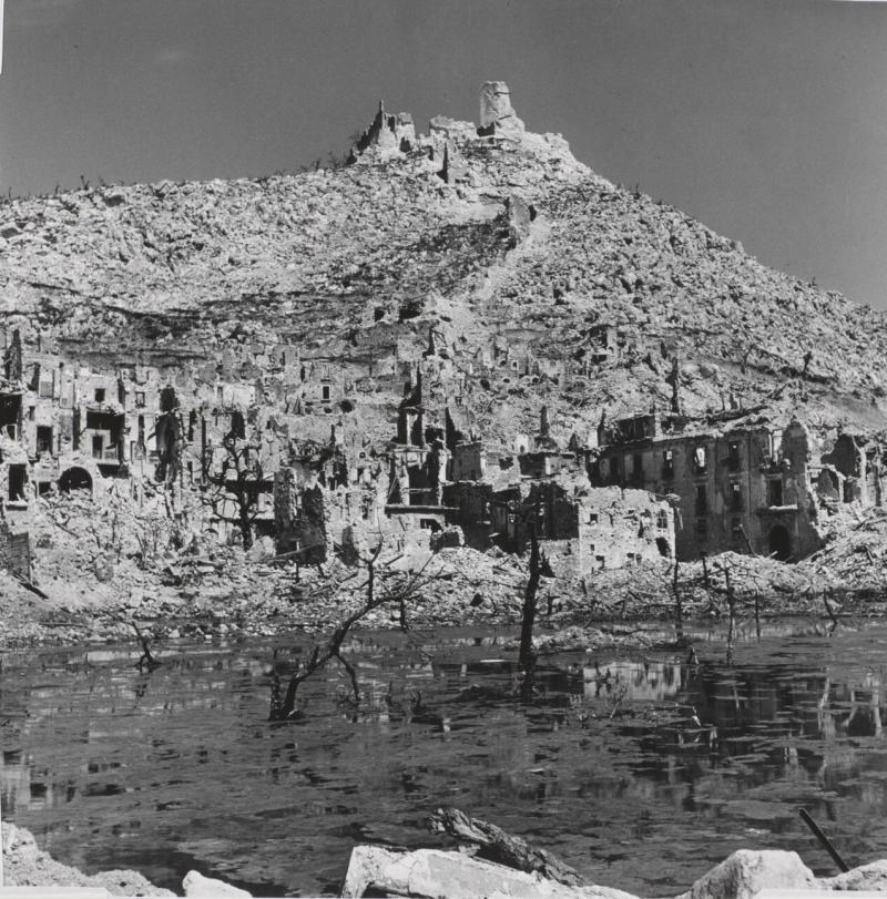 The Abbey of Monte Casino, Italy, after the Allied Bombing in the Spring of 1944<br/>Please contact Gallery for price