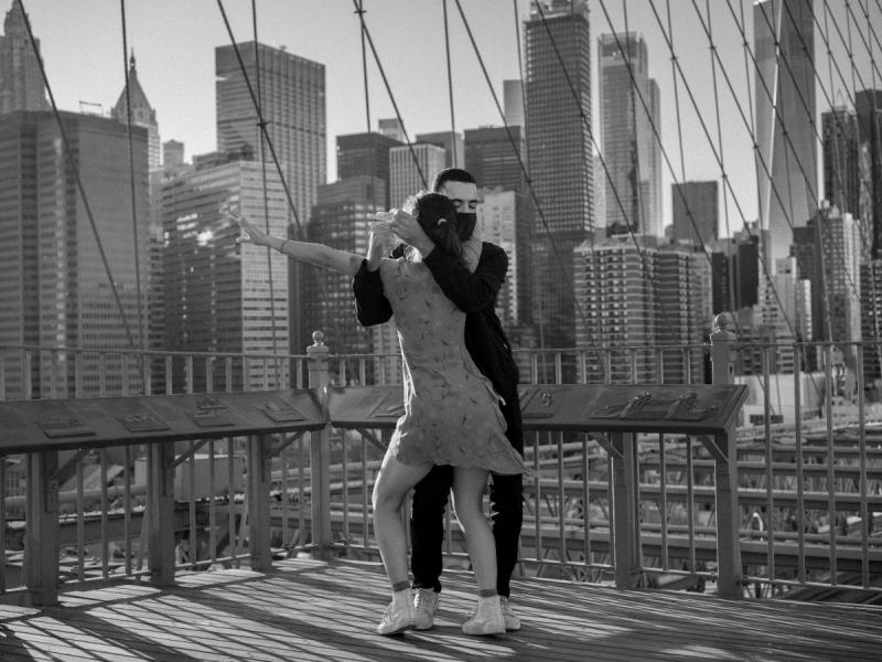 Photo: Dancing on Brooklyn Bridge, NYC, 2020 Archival Pigment Print #3016