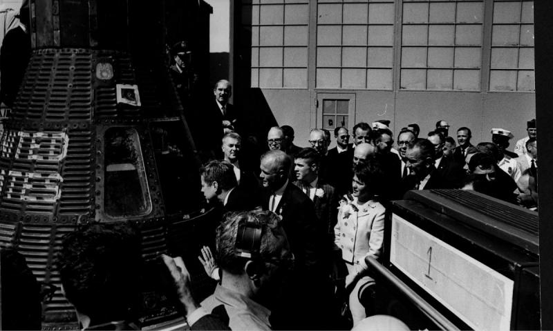 Photo: President John F. Kennedy visits the Houston Space Center, 1962  #3029