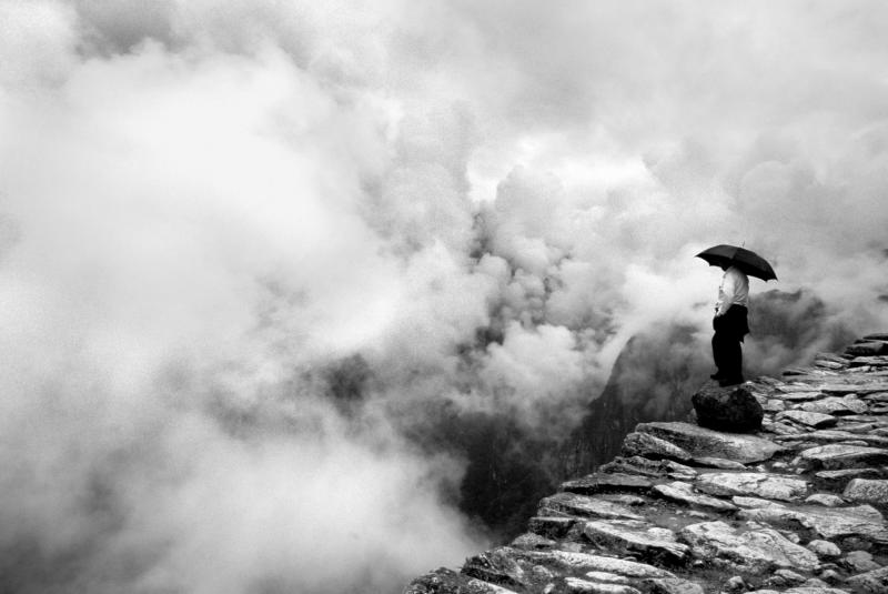 Photo: A journey, made in 1999, to some of Peru's most outstanding natural and man-made sights.  A cloudy view near Machu Picchu. Archival Pigment Print #3043