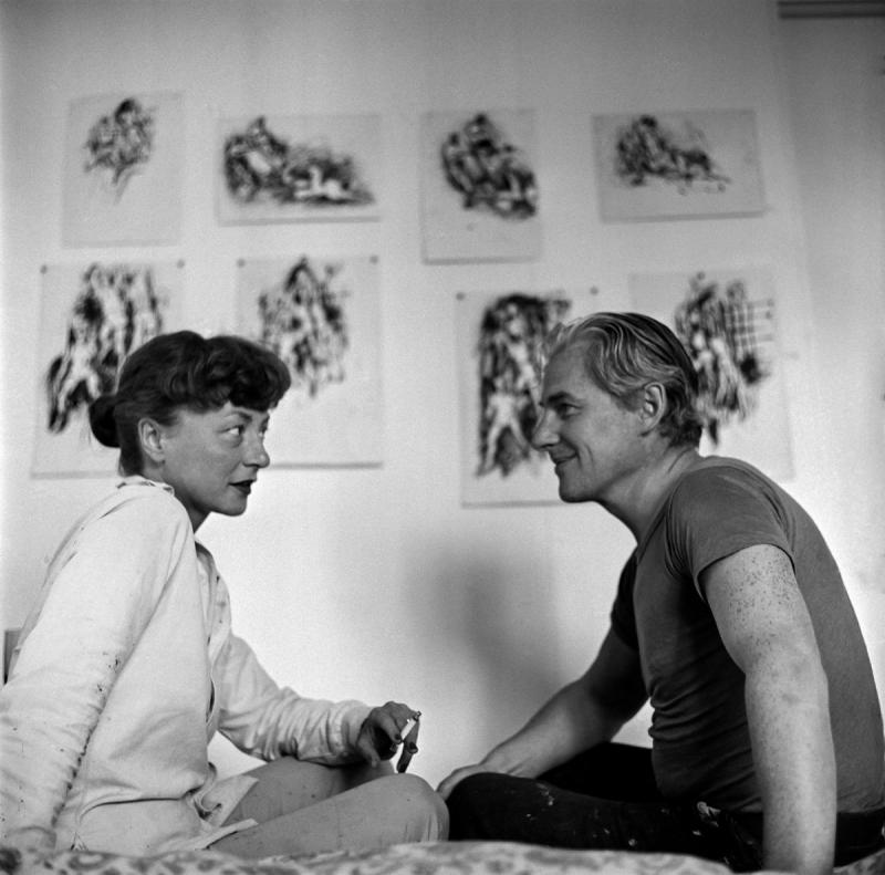 Photo: Elaine and Bill (De Kooning), East Hampton, 1953 Archival Pigment Print #3064