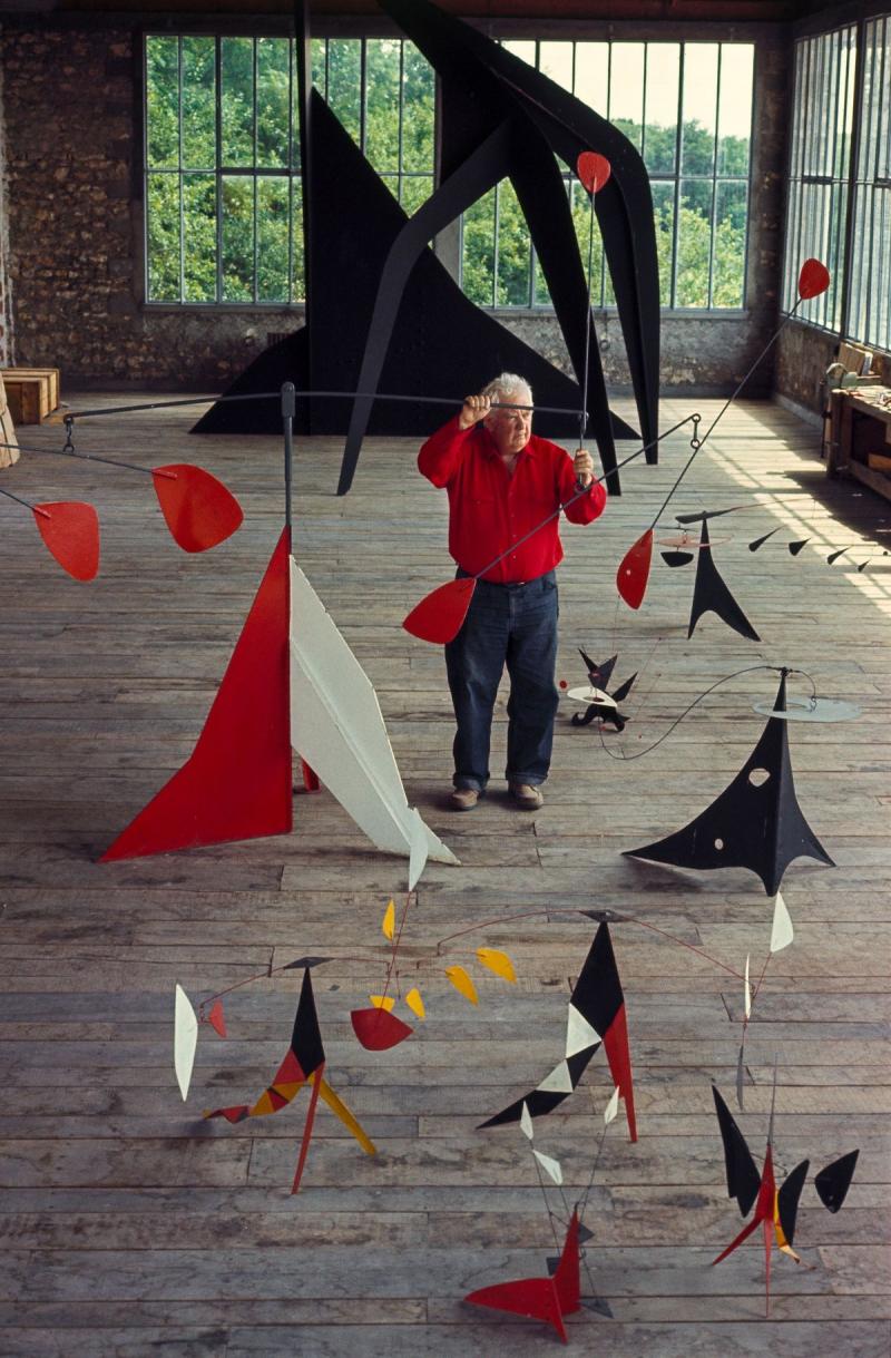 Photo: Alexander Calder in his studio, France, 1967 Archival Pigment Print #3065