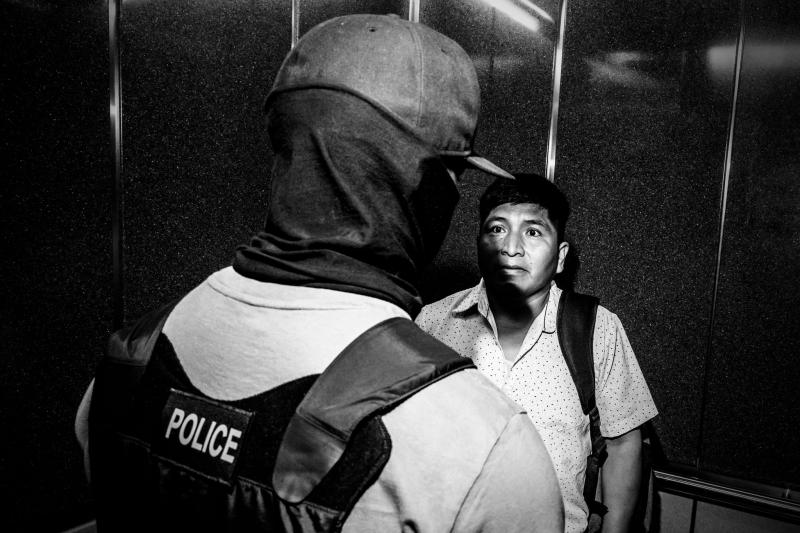 Photo: A federal agent takes a man into custody at 26 Federal Plaza, NY, August, 2025 Archival Pigment Print #3068