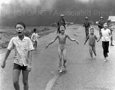 Villagers Fleeing a Napalm Strike, Village of Trang Bang, Vietnam, June 8, 1972<br>Nick Ut &#169;The Associated Press<br/>
