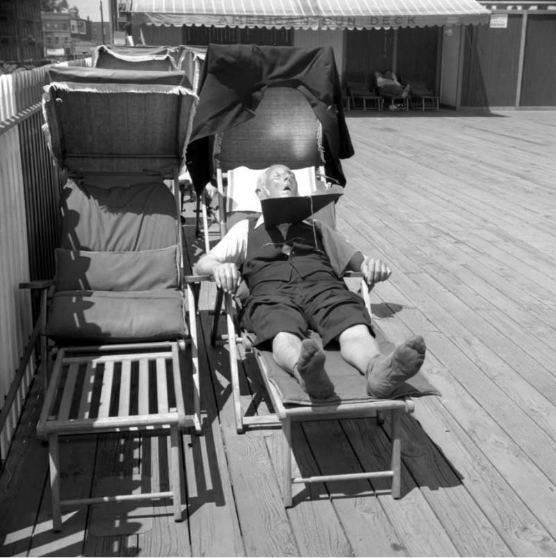 Photo: American Sundeck Circa 1946-1950 Coney Island, NY Gelatin Silver print #3129