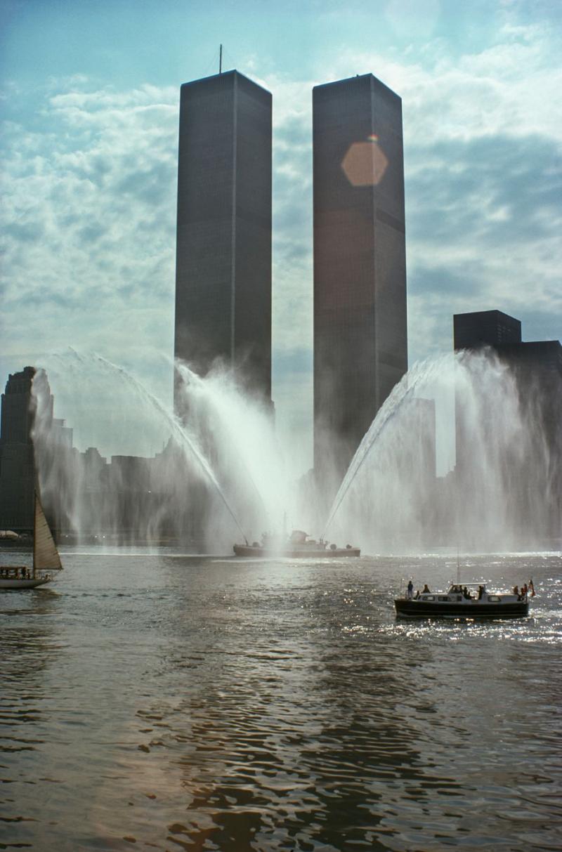 Photo: World Trade Center and Water Salute, 1979 Archival Pigment Print #3135