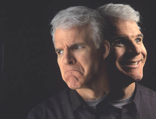 Two faces of Steve Martin