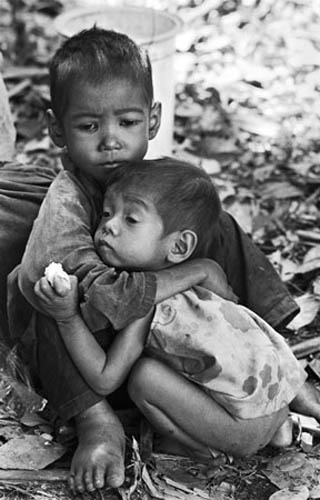 Brother and Sister, Cambodia, 1979