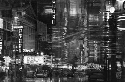 Times Square reflections, NYC, 1962