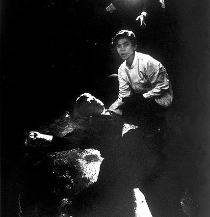 Busboy Juan Romero tries to comfort Presidential candidate Bobby Kennedy after assassination attempt, June 5, 1968<br/>