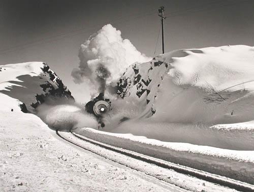 Southern Pacific Engine, Donner Pass, California 1949 Gelatin Silver print