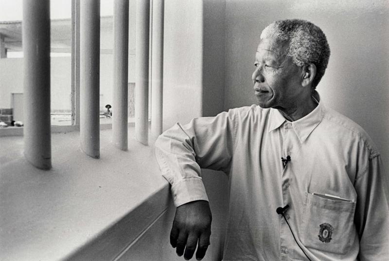 Jurgen Schadeberg Mandela's return to his Cell on Robben Island 1994 Please contact Gallery for price