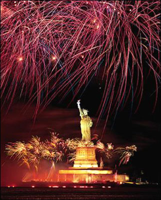 Statue of Liberty, New York Harbor, July 3, 1986