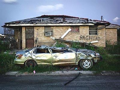 In Katrina's Wake: Damaged Car<br/>Sizes vary<br/>