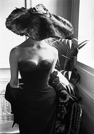 Dior Dress, Fur Hat, 1954