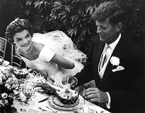 Photo: John and Jacqueline Kennedy at their wedding reception, Newport, RI, 1953 Gelatin Silver print #649