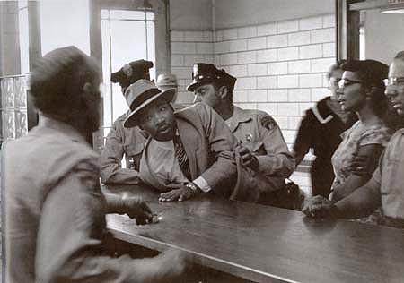 Martin Luther King, Jr. Arrested on a Loitering Charge, Montgomery, September 3, 1958 Gelatin Silver print