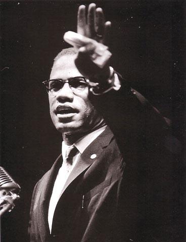 Malcolm X Addressing Black Muslim Rally in Chicago, 1963<br/>