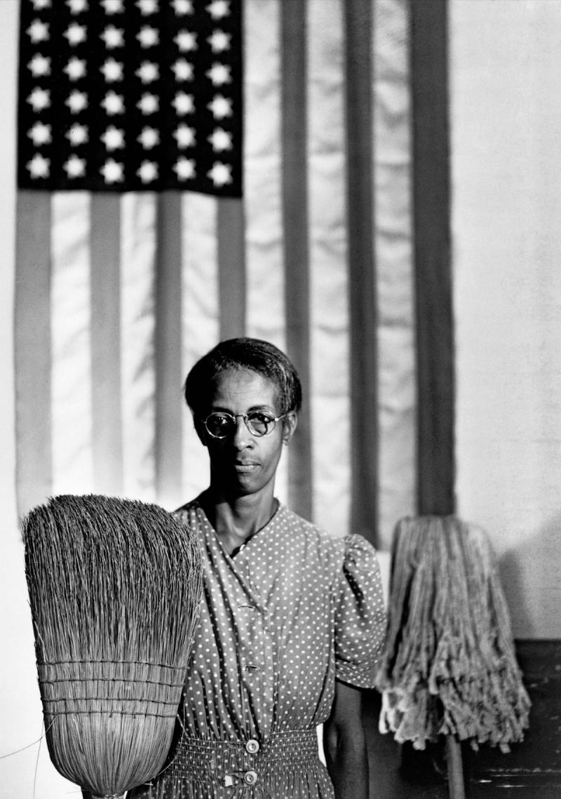 Photo: Gordon Parks: American Gothic, Washington, DC, 1943 (Ella Watson) Gelatin Silver print #698