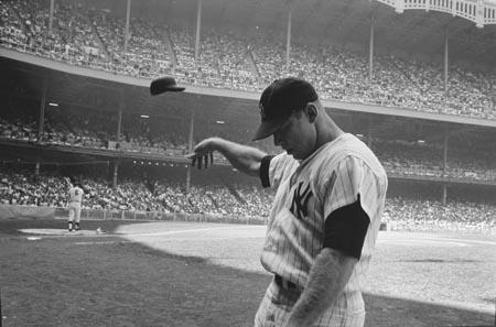 Mickey Mantle Having A Bad Day At Yankee Stadium, New York, 1965<br/>