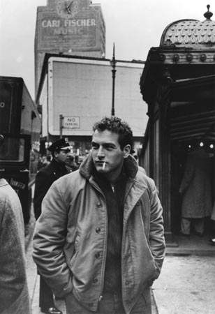 Paul Newman during the making of "Somebody Up There Likes Me," 1956