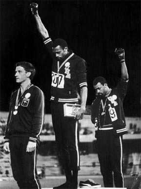 1968 Olympics Black Power salute, by John Dominis, Time Inc