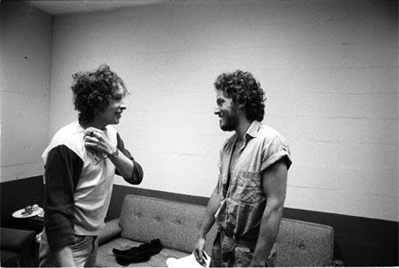 Bob Dylan and Bruce Springsteen Meeting For First Time, Backstage, New Haven, Ct, 1975<br/>