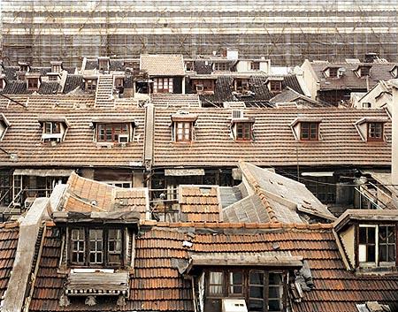 Rooftops, Old Section near new construction,Beijing, China<br/>0<br/>