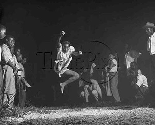 Broad Jump Competition, New Orleans, 1949 Gelatin Silver print