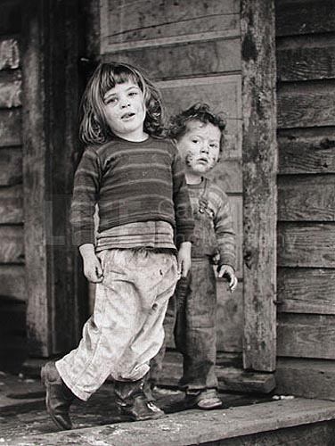 Two Children in Coal Mining Town in Hellier, Kentucky, 1964